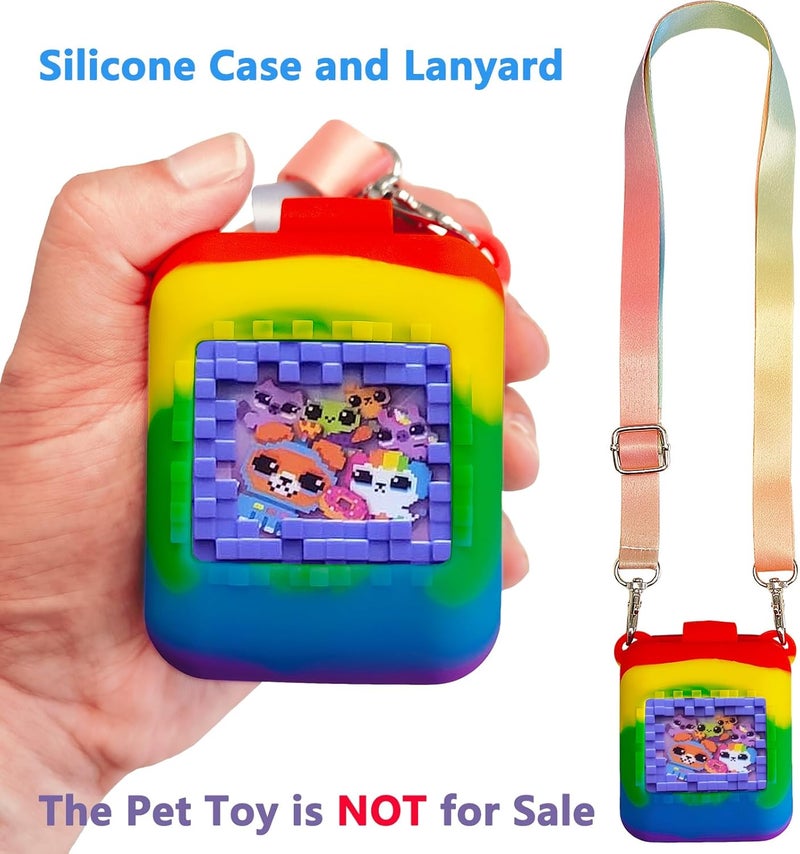 JCHPINE Silicone Cover Case for Bitzee Interactive Digital Pet and Case, Protective Skin Sleeve for Bitzee Virtual Electronic Pets Accessories (for Original 15 Animals) (Multicolor) - Image 2